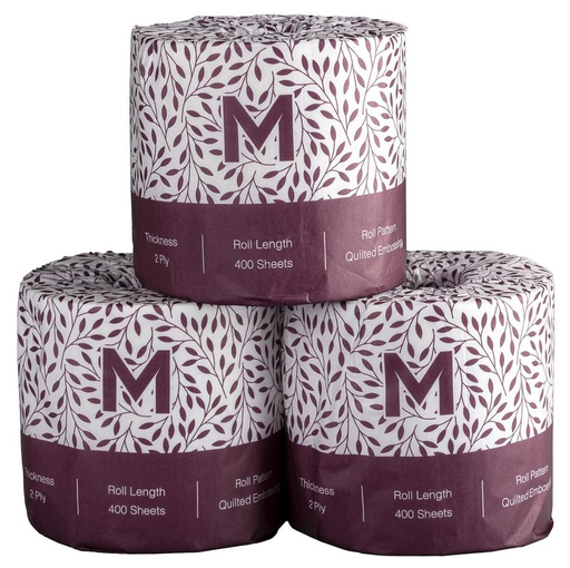 [MPH27230] Matthews Luxury Wrapped Toilet Tissue - White, 2 Ply, 400 Sheets (48)