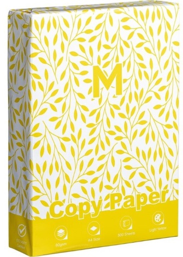 [MPH34721] Office Copy Paper A4 - Yellow, 80gsm, 500 Sheets   