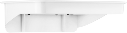 [MPH2975] Plastic Rectangle Bin 8L Bag Support - White, Wall Mount Design 