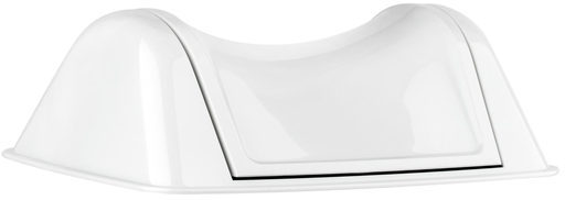 [MPH2973] Plastic Rectangle Bin 8L Swing Lid - White, Weighted Swing Design  