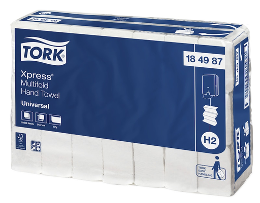 [184987] Tork® Xpress® Multifold Hand Towel / Slimline Universal H2- 184987