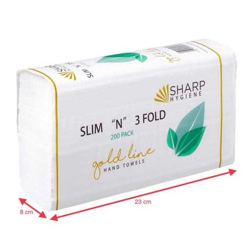 [SHT-SN3F200] SHARP Gold Line 2 Ply Slim N-Fold Hand Towel