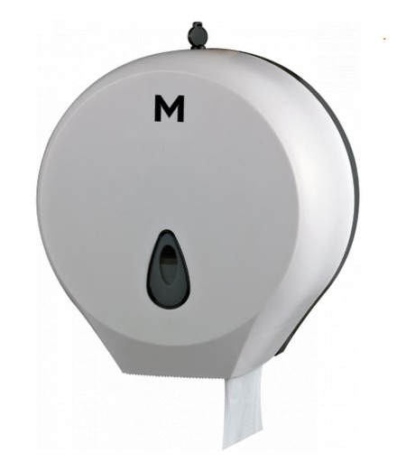 Matthews Single Jumbo Roll Dispenser - Silver, 1 Roll Capacity (1)