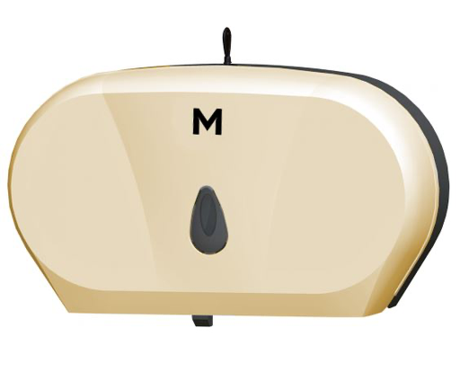 Matthews Double Jumbo Roll Dispenser - Gold, 2 Roll Capacity (1)
