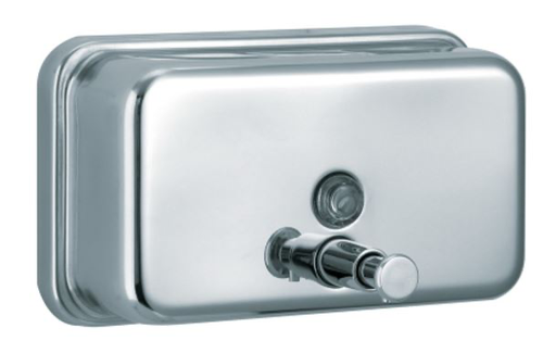 Stainless Liquid Wall Dispenser - Silver, Horizontal, 1200ml Capacity (1)