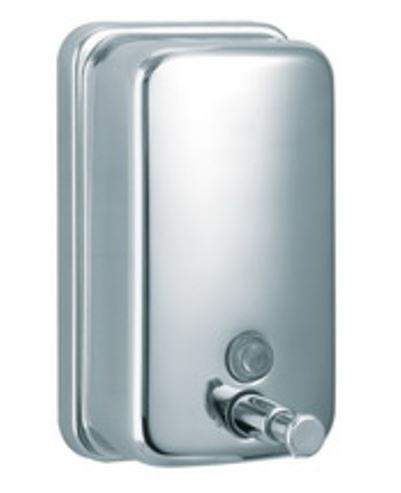 Stainless Liquid Wall Dispenser - Silver, Vertical, 1200ml Capacity (1)
