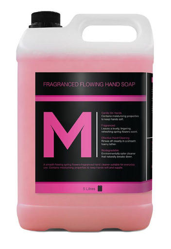 Fragranced Flowing Hand Soap - Pink, 5L Refill Bottle       