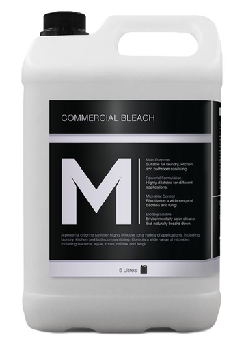 Commercial Bleach 5% - Clear, 5L Refill Bottle