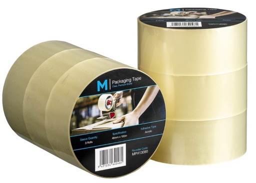 Premium Acrylic Packaging Tape - Clear, 48mm x 100m x 55mu *Popular