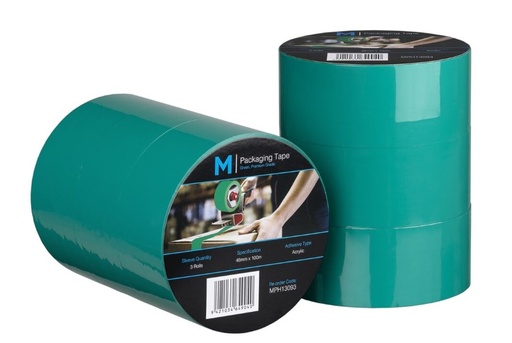 Premium Acrylic Packaging Tape - Green, 48mm x 100m x 55mu
