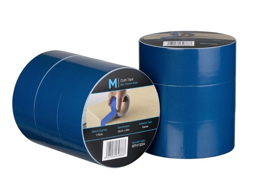 Premium Cloth Tape - Blue, 48mm x 30m x 250mu