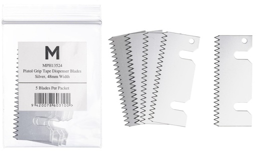 [MPH13524] Pistol Grip Dispenser Replacement Blade - Silver, 48mm Size 5 Blades/Pack