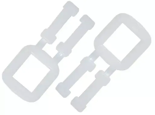 [MPH11780] Polypropylene Buckles - White, Light Duty, 12mm (1000) Buckles/Pack