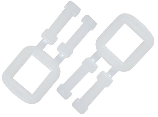 [MPH11785] Polypropylene Buckles - White, Light Duty, 19mm (1000) Buckles/Pack