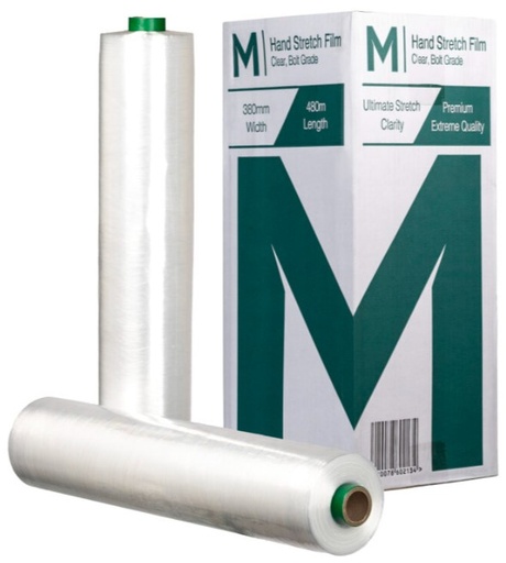 [MPH8005] Bolt Prestretch Hand Stretch Film - Clear, 390mm x 480m x 5mu (1) *Dispenser Film