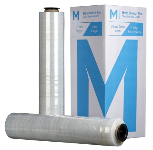 [MPH8040] Cast Hand Stretch Film - Clear, 500mm x 400m x 15mu