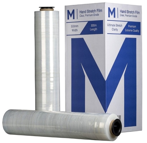 [MPH8080] Cast Hand Stretch Film - Clear, 500mm x 300m x 23mu