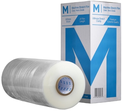 [MPH9180] Cast Machine Stretch Film - Clear, 500mm x 2175m x 15mu (1)