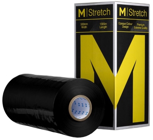 [MPH9255] Cast Machine Stretch Film - Black, 500mm x 1305m x 25mu (1) 