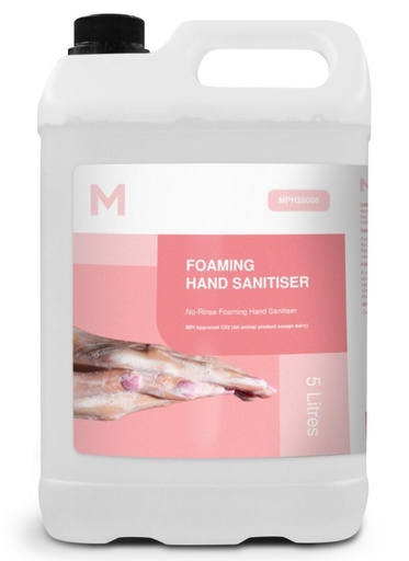 Foaming Hand Sanitiser - Clear, 5L Refill Bottle