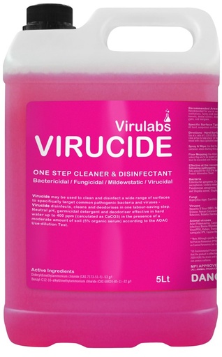 [MPH28162] Virucide Cleaning Agent - Pink, 5L Refill Bottle