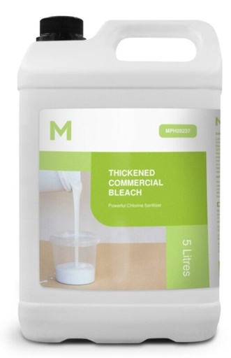 Thickened Commercial Bleach 5% - Clear, 5L Refill Bottle