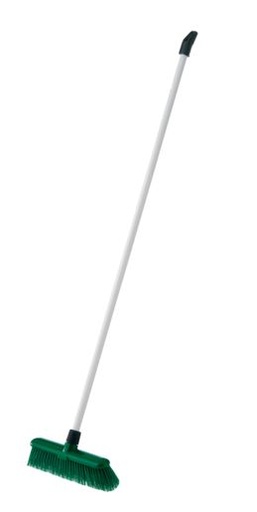 [MPH33858] Deluxe Outdoor Broom - Green, 300mm x 22mm x 1200mm, Stiff Bristles