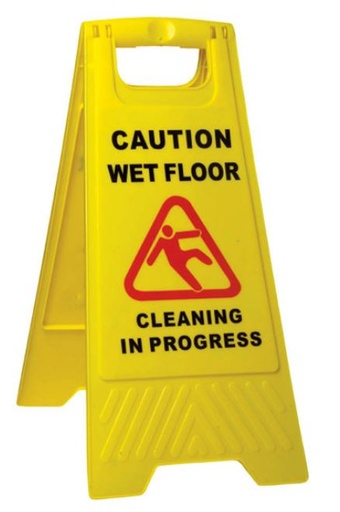 Safety Sign Wet Floor - Yellow, 290mm x 660mm