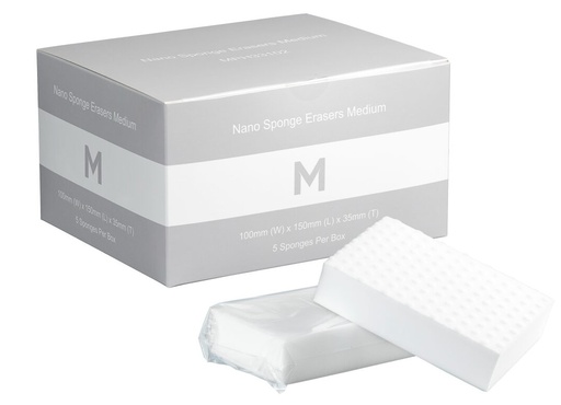 Nano Sponge Erasers Medium - White, 100mm x 150mm x 35mm