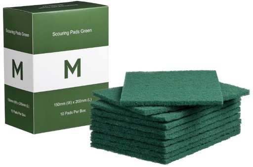 Regular Scouring Pads - Green, 150mm x 200mm x 8mm