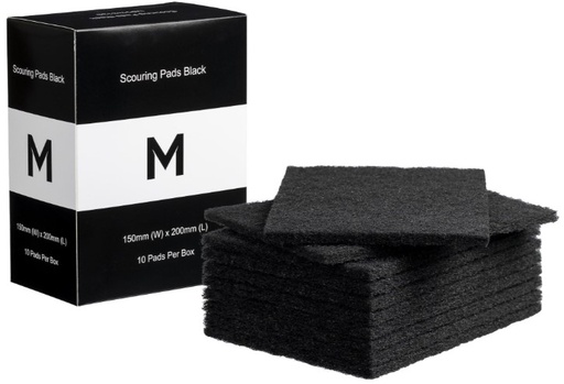 Regular Scouring Pads - Black, 150mm x 200mm x 8mm