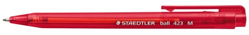 Staedtler Retractable Ball Point Pen - Red, Medium 0.45mm Tip 10 Pens
