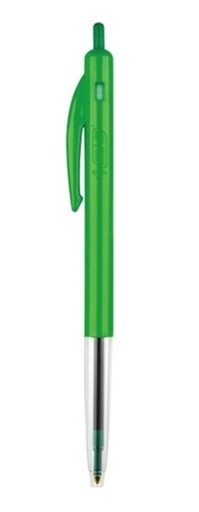 Bic Clic Ball Point Pen - Green, Medium 1.0mm Tip 10 Pens