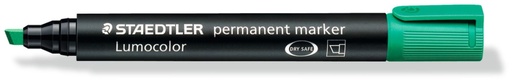 Staedtler Permanent Marker - Green, Chisel Tip 10 Markers