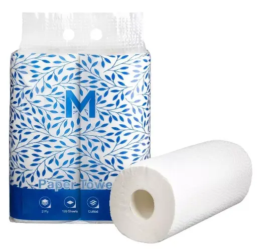 Kitchen Paper Towels - White, 272mm x 226mm, 2 Ply, 120 Sheets, FSC Mix® *Perforated 