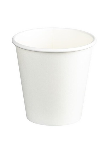 Single Wall PE Paper Cups - White, 6oz, 230ml 50 Cups *80mm Diameter