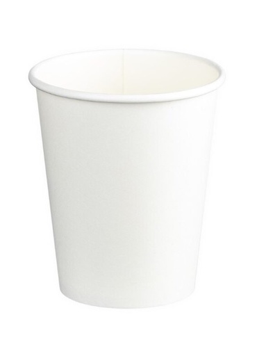 Single Wall PE Paper Cups - White, 8oz, 280ml 50 Cups *80mm Diameter