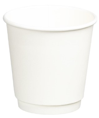 Double Wall PE Paper Cups - White, 6oz, 230ml 25 Cups *80mm Diameter