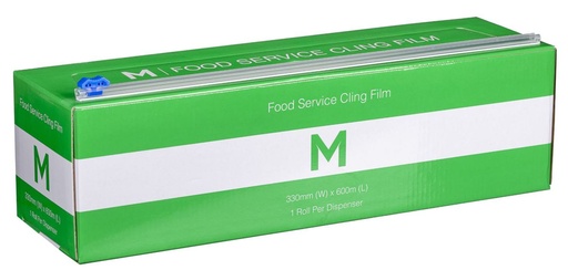 Premium Cling Film Dispenser - Clear, 330mm x 600m x 9mu
