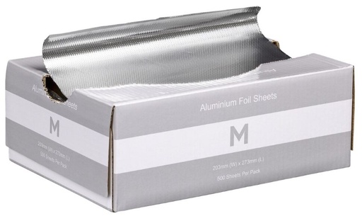 [MPH38690 ] Premium Foil Sheets Medium - Silver, 203mm x 273mm x 15mu 500 Sheets/Pack       