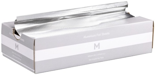 [MPH38695            ] Premium Foil Sheets Large - Silver, 273mm x 305mm x 15mu 500 Sheets/Pack       
