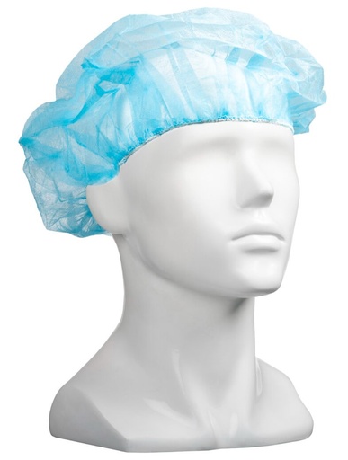 Polypropylene Bouffant Hats - Blue, 610mm Wide, 12gsm 50 Hats/Pack *For Larger Hair Styles        