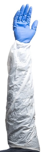 Polyethylene Extra Long Sleeve Covers - White, 200mm x 600mm x 20mu 100 Sleeves/Pack       