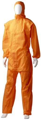SMS Coverall Type 5/6 - Orange, S, 50gsm *Breathable Coverall
