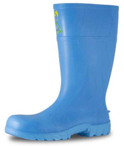 Industrial PVC Gumboots - Blue, Size 15 *Steel Toe Cap + Steel Midsole