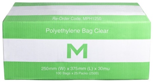FP Polyethylene Bag - Clear, 250mm x 375mm x 30mu
