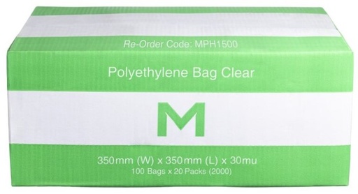 FP Polyethylene Bag - Clear, 350mm x 350mm x 30mu