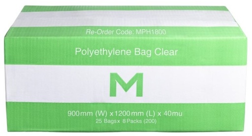 FP Polyethylene Bag - Clear, 900mm x 1200mm x 40mu