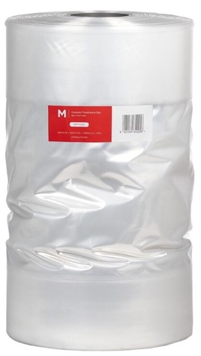 [MPH5050] POR Gusseted Polyethylene Bag - Clear, 460mm x 200mm x 1000mm x 50mu 250 Bags/Roll 