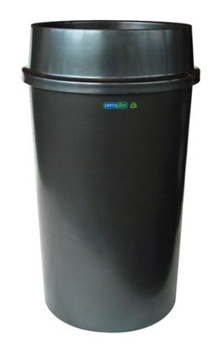 [MPH2920] Plastic Flip Top Rubbish Bin 60L - Grey, 420mm x 750mm (1) *Includes Lid